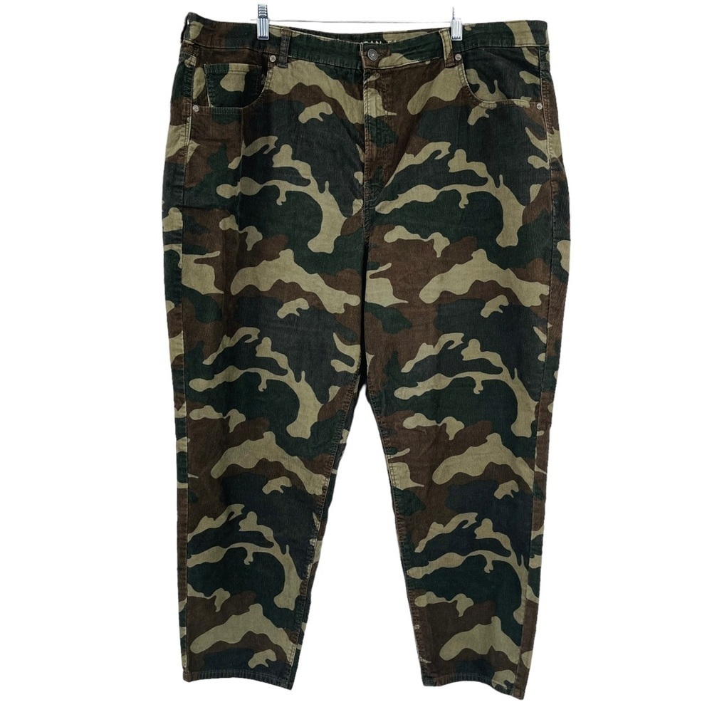 American Eagle Mom Jean super stretch camo corduroy high rise‎ women's size 24